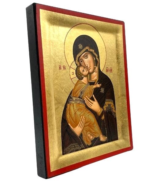 Virgin Mary of Vladimir Silk Screen Icon