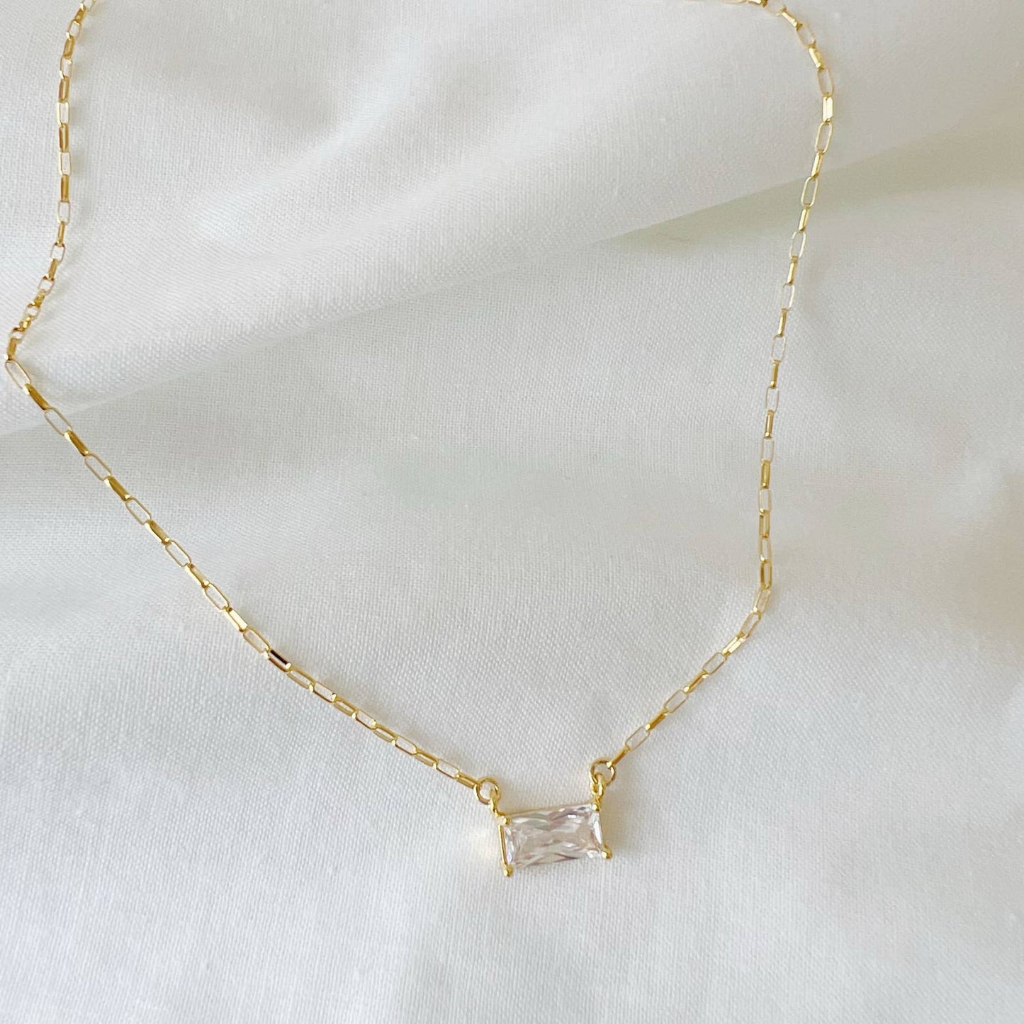 Leighton CZ Gold Filled Pendant Necklace