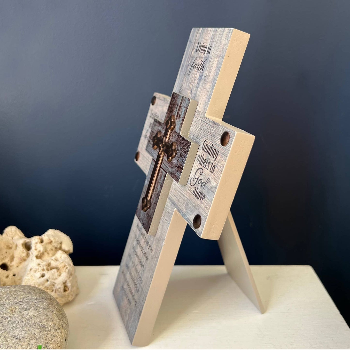 Living in Faith Standing Cross