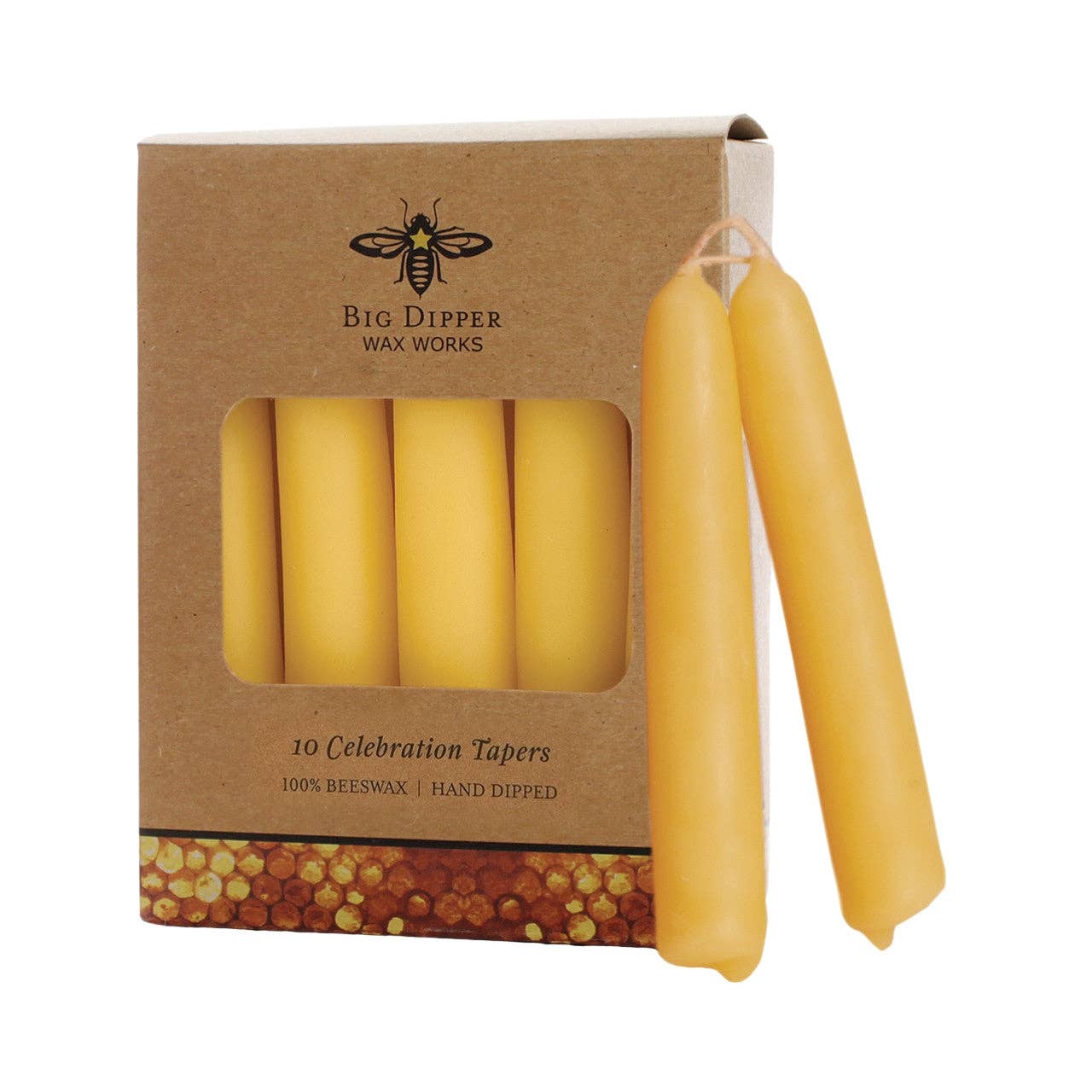 Taper Candles – 100% Pure Beeswax – 5” Hand-Dipped