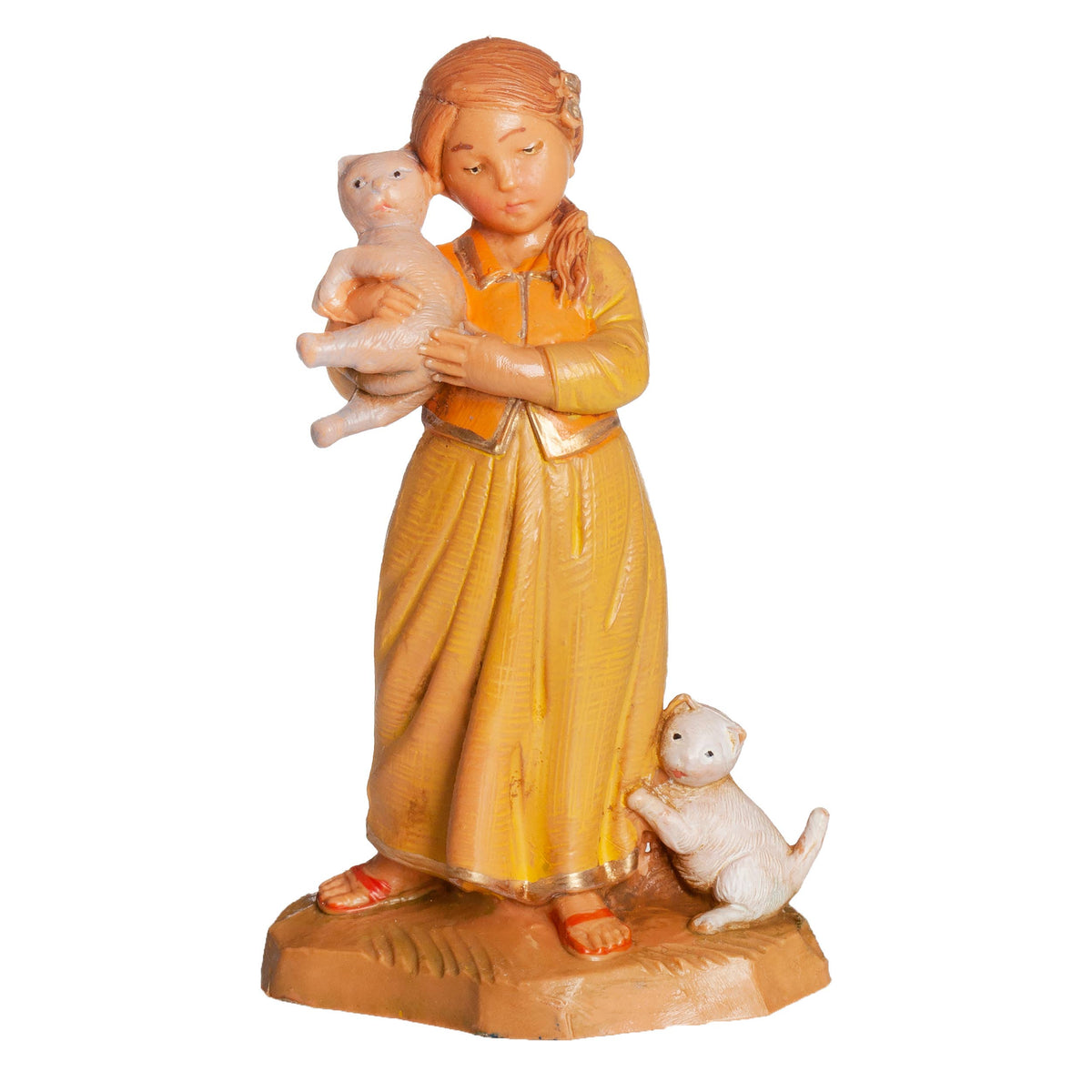 Fontanini 5" Scale Filia Girl With Cats Nativity Figure