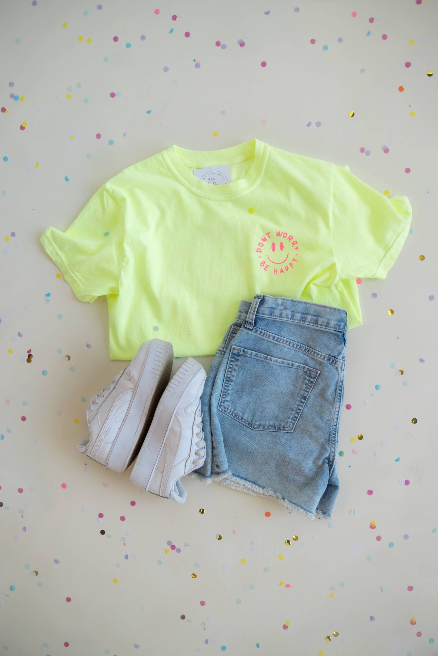 Be Happy Tee - Yellow (CLOSEOUT)