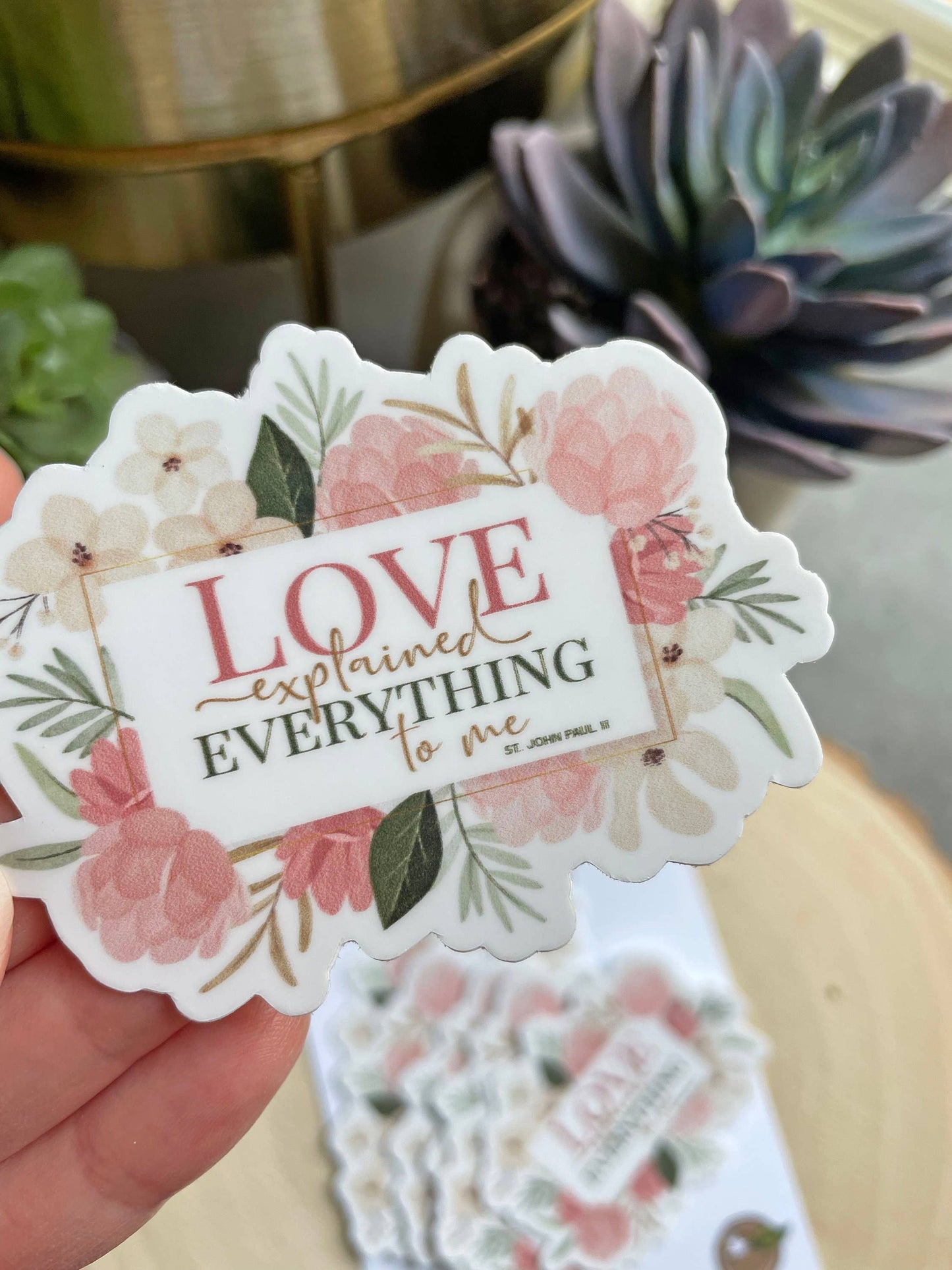 JPII Love Explained Everything To Me Sticker