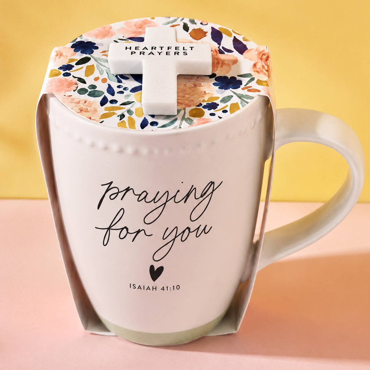 Wrapped In Love Mug with Cross Praying For You