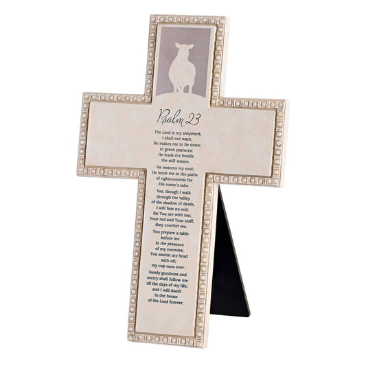 Tabletop Beaded Cross Full Psalm 23