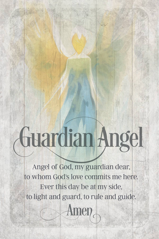Guardian Angel-Angel of God - Inspirational Plaques 6X9