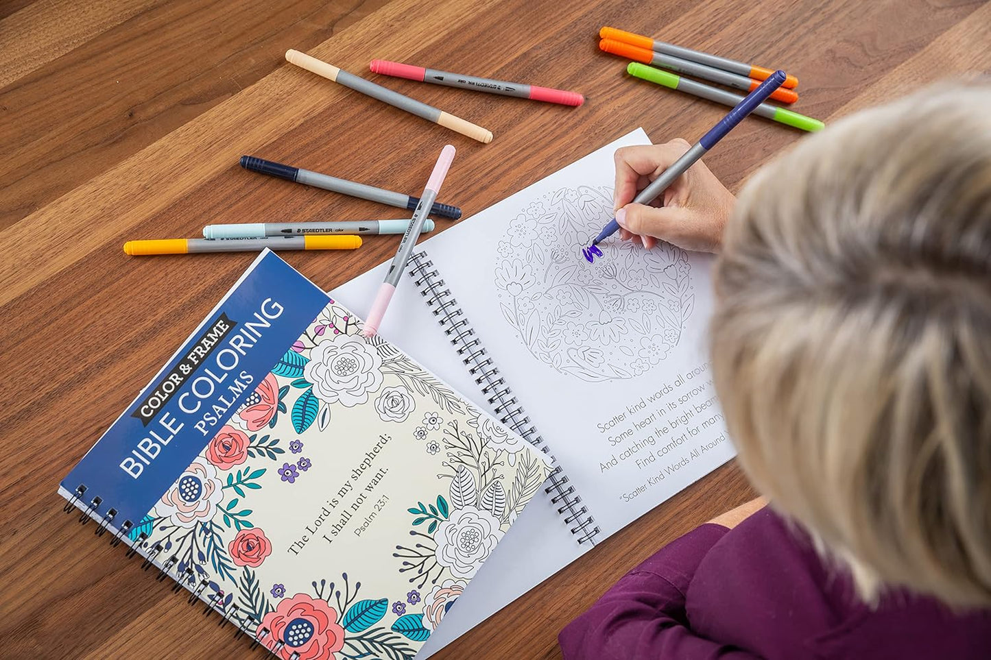 Color & Frame - Bible Coloring: Psalms: 63 Coloring Pages with Bible Verses