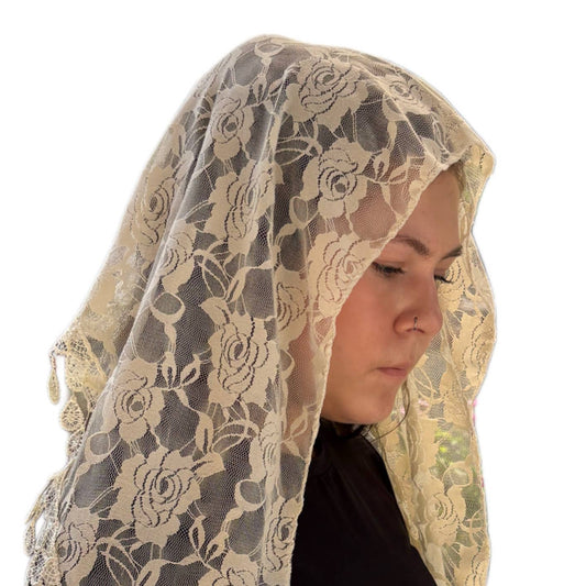 St. Clare of Assisi Veil - CREAM  (60" x 20")