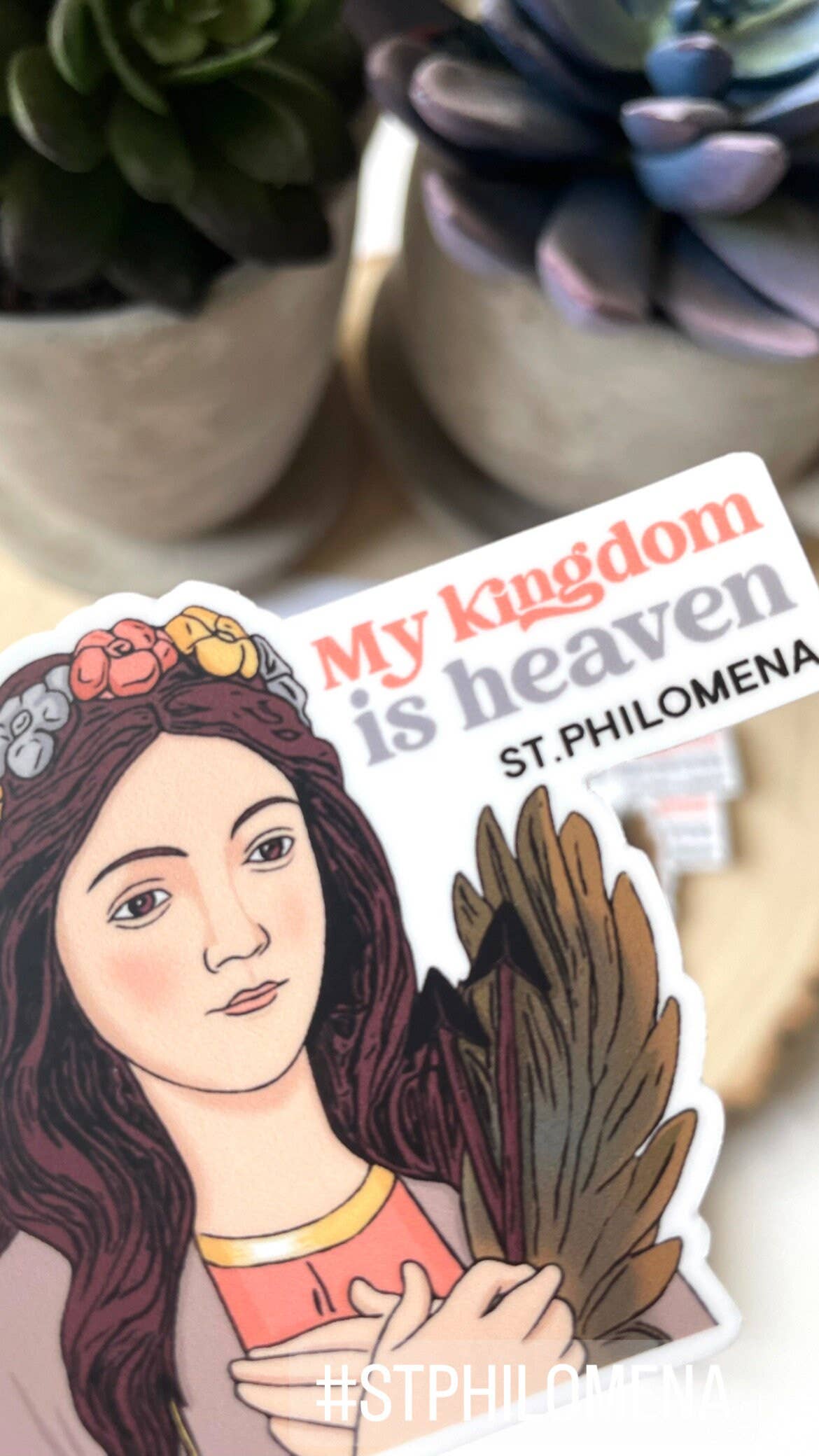 St. Philomena Waterproof Catholic Sticker