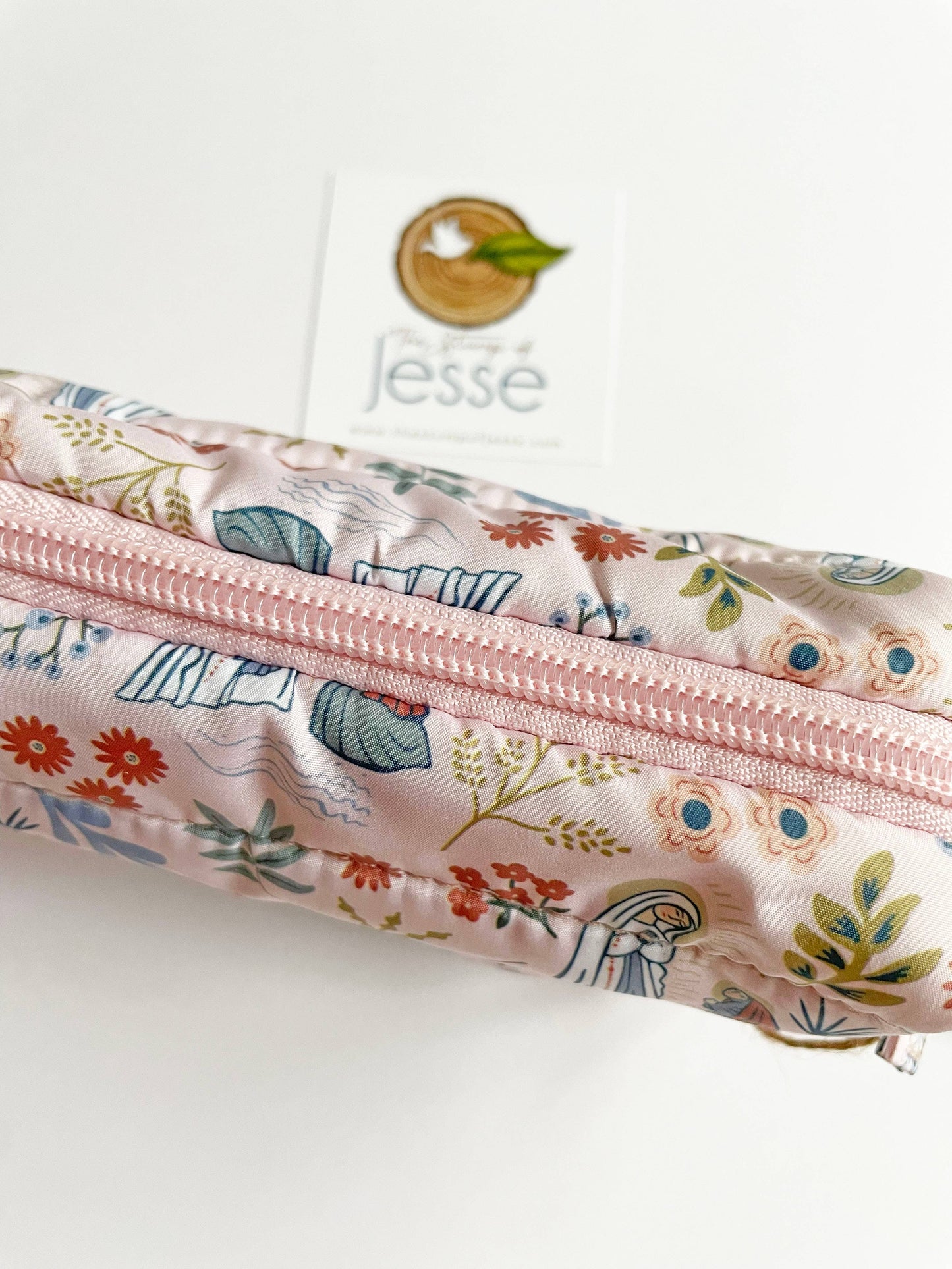 Our Lady of Lourdes Waterproof Puffer Pouch