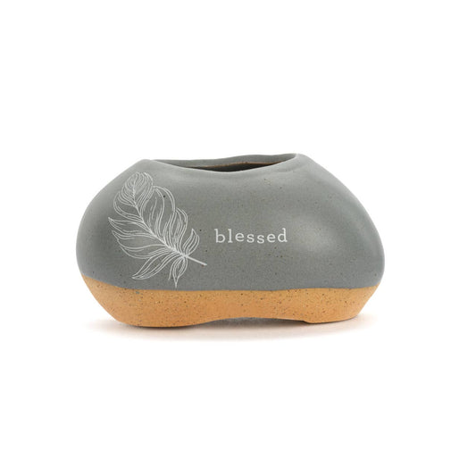 Inspired Small Planter - Blessed