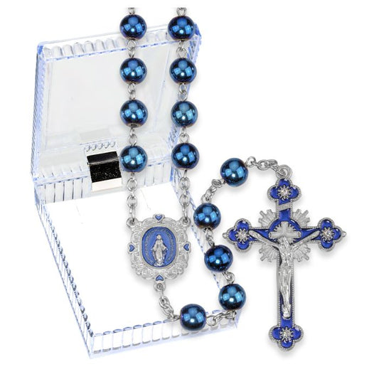 Natural Hematite Stone Rosary