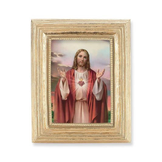 Sacred Heart Gold Frame Print P65