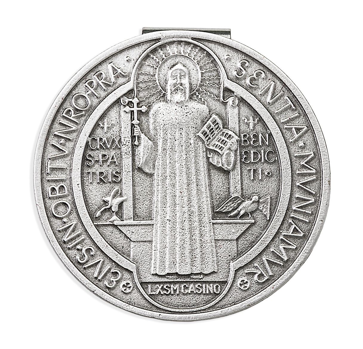 Saint Benedict Auto Visor Clip