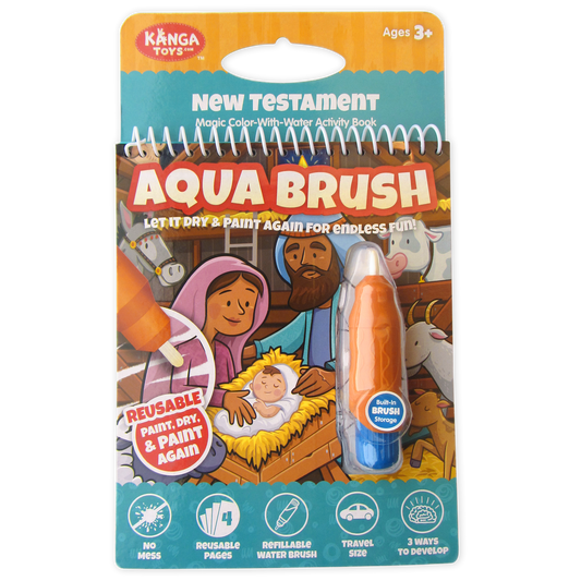New Testament Aqua Brush Activity Book, Reusable Travel Activity