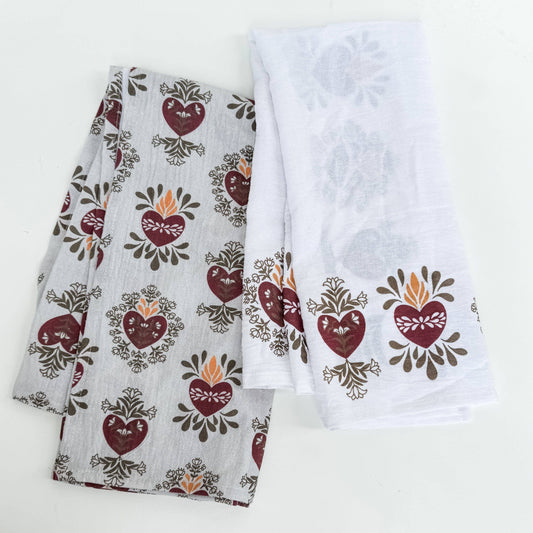 Holy Family Hearts Tea Towel Set