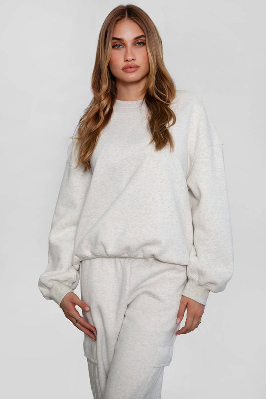 Jesus I Trust In You Heather White Sweatshirt