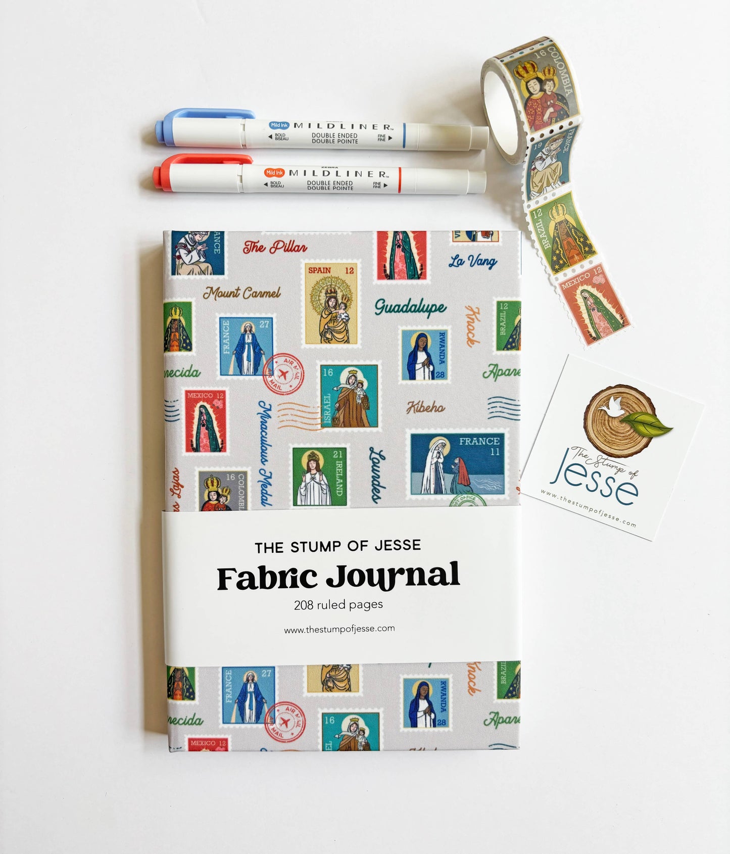 Ave Maria Post FABRIC Hardcover journal
