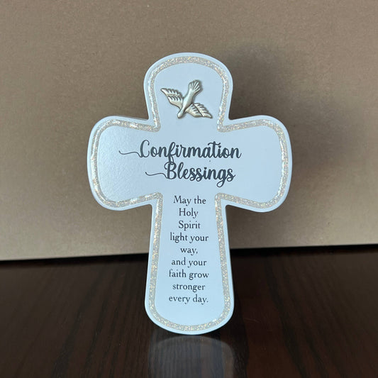 Confirmation Blessings Glitter Standing Cross