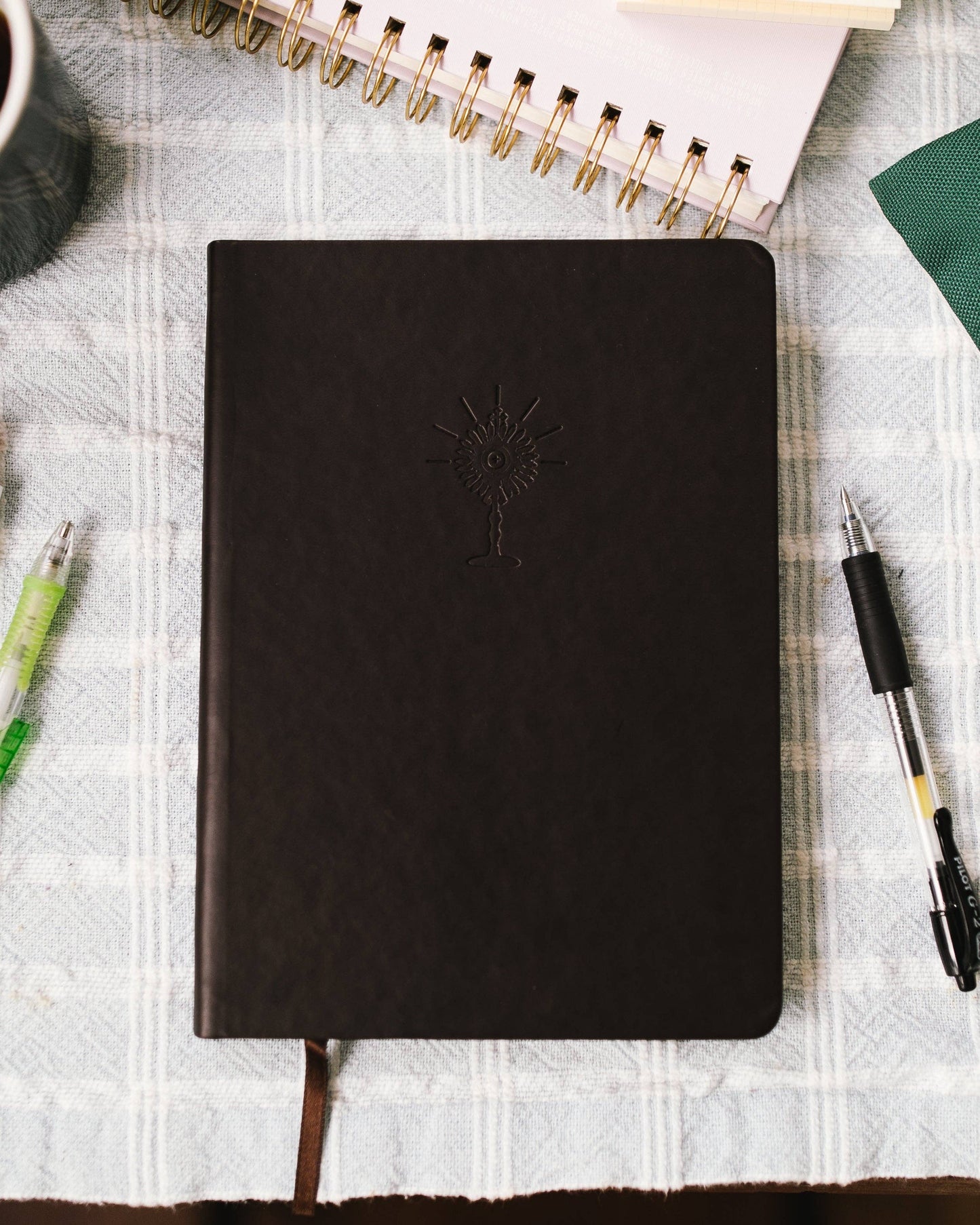 Eucharist Notebook - Dark Brown Embossing