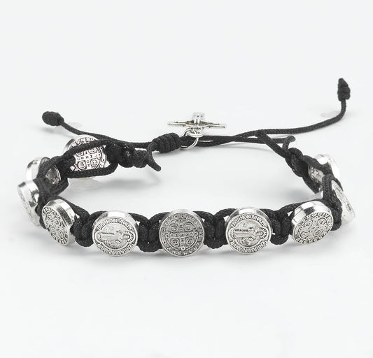 St. Benedict Knotted Cord Bracelet