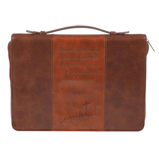 Bible Cover Brown Spanish John 3:16