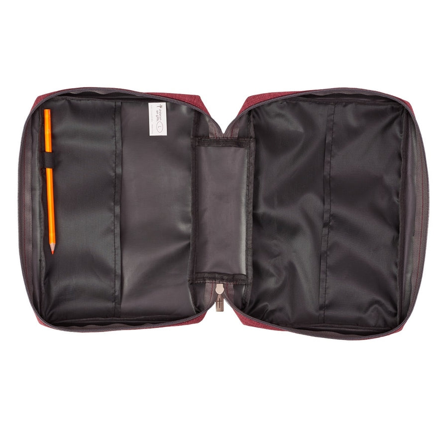 Bible Cover Value Burgundy Ichthus Patch