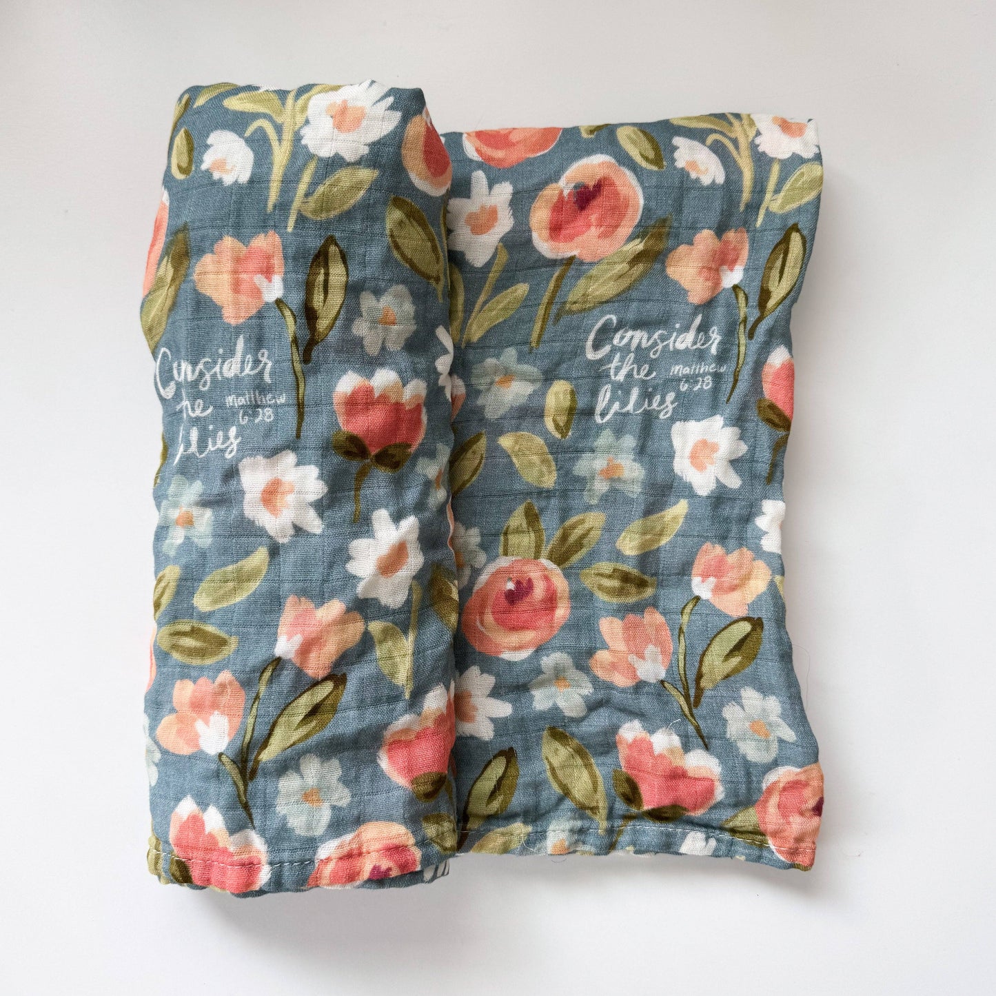 Consider the Lilies Muslin Blanket Swaddle