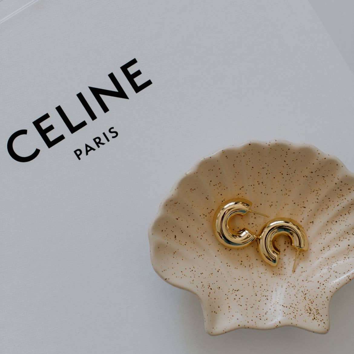 Ellie Chunky Tube Hoops Earrings Gold Filled Silver