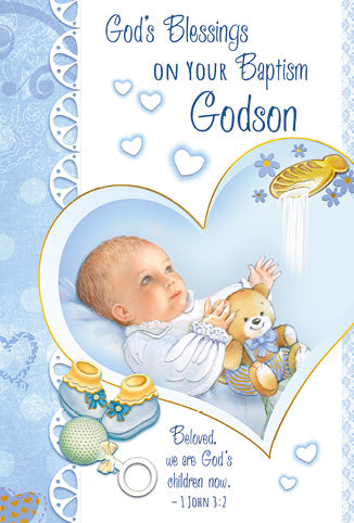 Godson Baptism Greeting Card