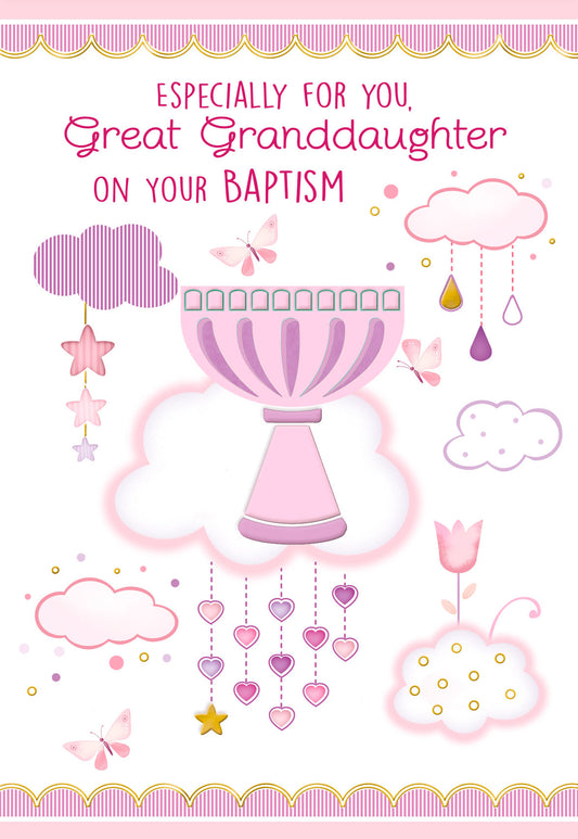 Great Granddaughter Baptism Greeting Card