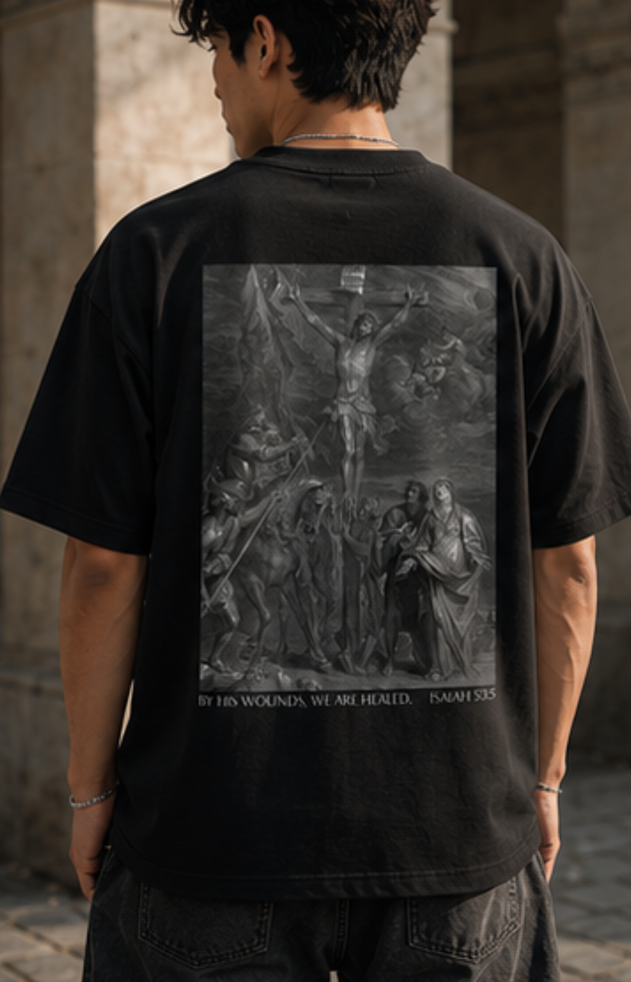 By His Wounds Vintage Box Tee