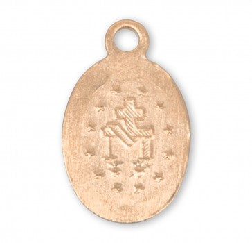 Gold Over Sterling Silver Oval Miraculous Medal