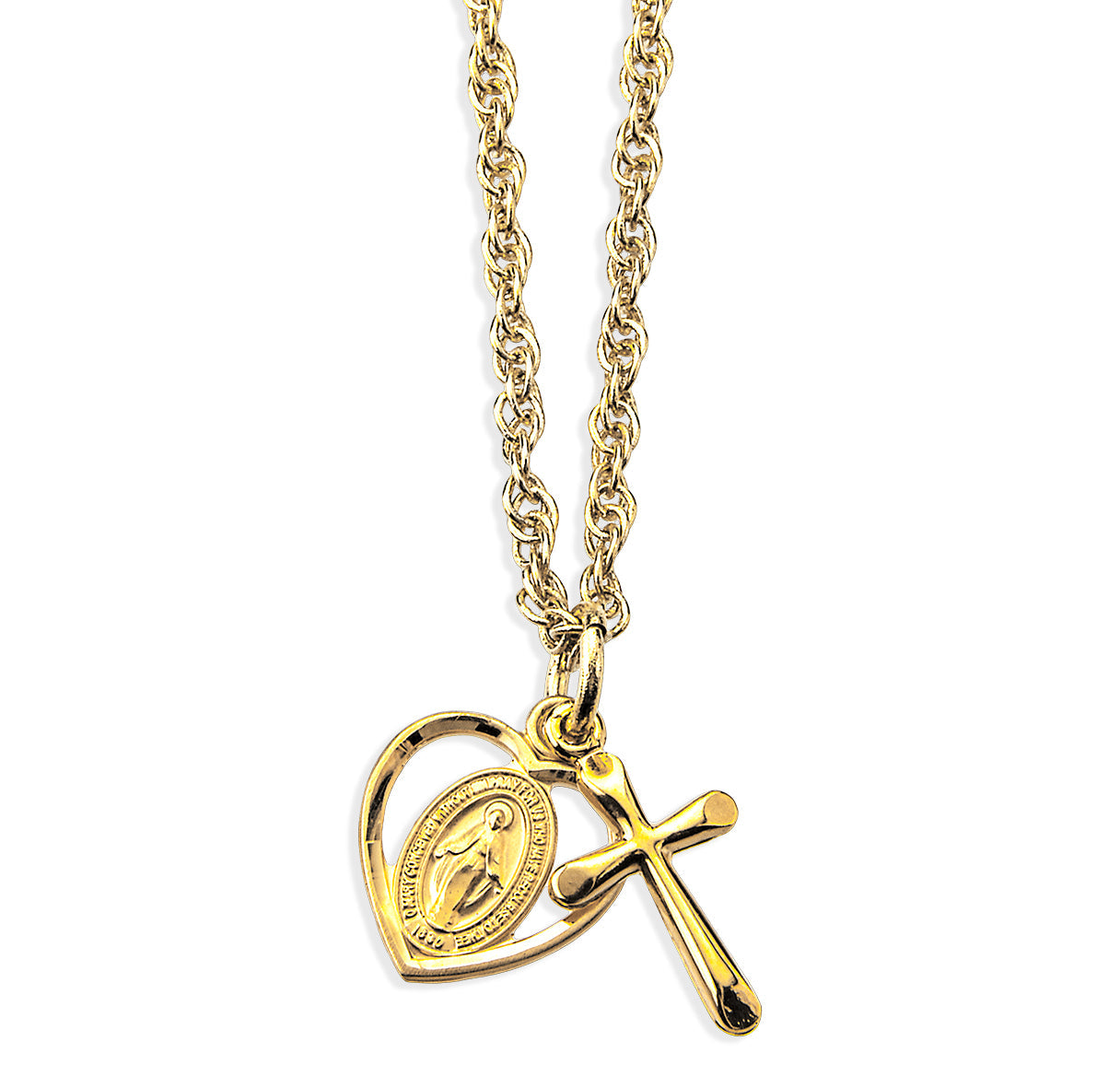 16kt Gold Over Sterling Silver Miraculous Medal