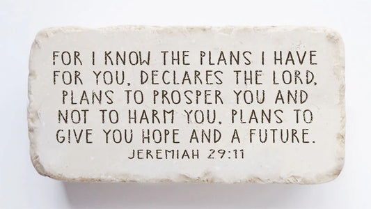 Jeremiah 29:11 Half Stone Block