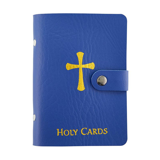 Gold Stamped Leatherette Holy Card Holder