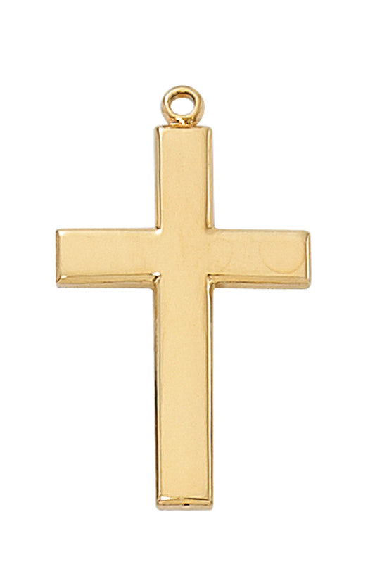 24" Gold over Sterling Silver Cross