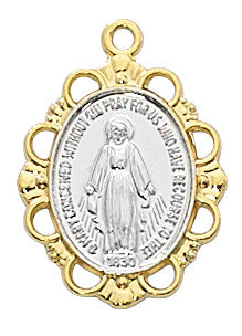 G/SS MIRACULOUS MEDAL  16-18" CHAIN