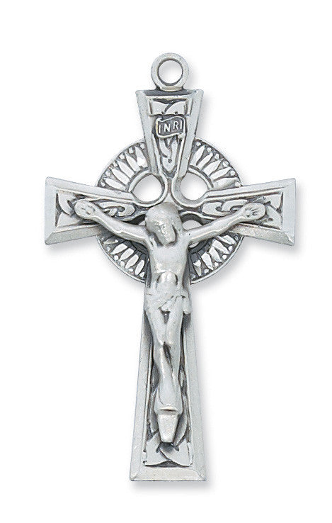 Sterling Silver Celtic Crucifix 24" chain