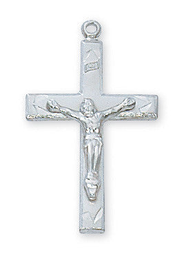 18" Chain Sterling Silver Crucifix Necklace