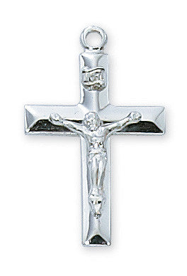 Sterling Silver Crucifix Necklace 18" chain