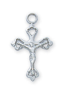 Sterling Silver Crucifix Necklace 16-18" Chain