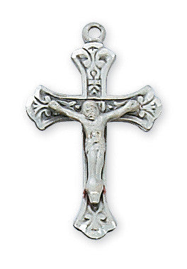 Sterling Silver Crucifix Necklace 16-18" Chain
