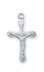 Sterling Silver Crucifix Necklace 16-18" Chain