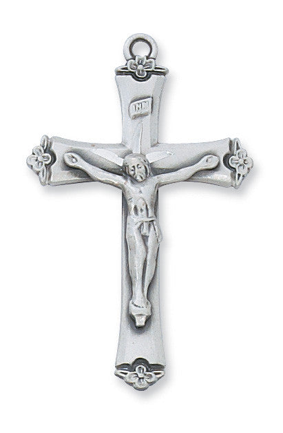 Sterling Silver Crucifix Necklace 18" chain