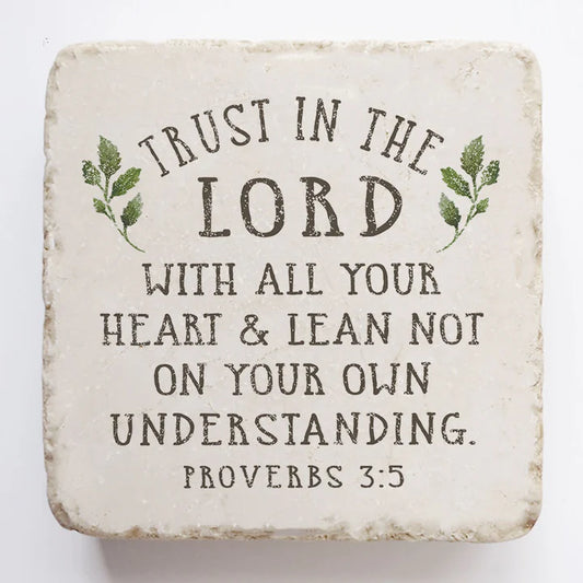 Proverbs 3:5 Stone Block