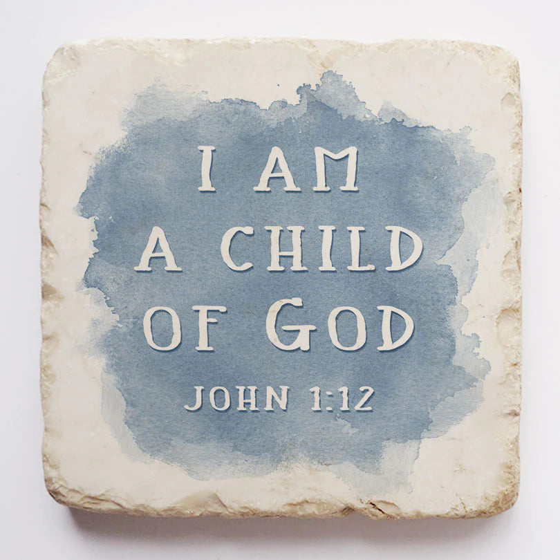 John 1:12 Blue Small Stone Block