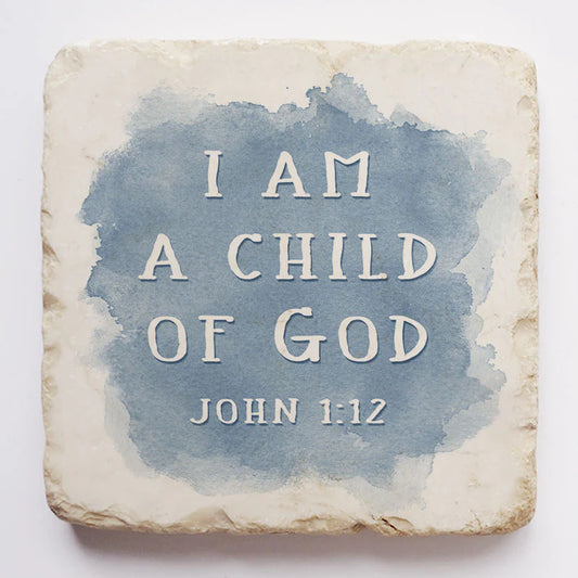 John 1:12 Blue Small Stone Block