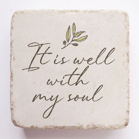 It Is Well With My Soul  Stone Coaster