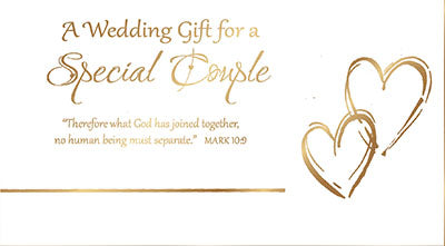 Wedding Greeting Card with Gift Holder